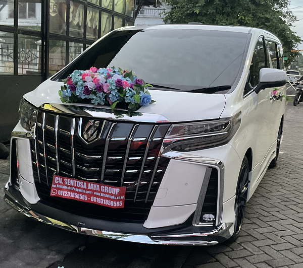 sewa mobil alphard putih g surabaya, sewa mobil alphard putih g wedding car surabaya